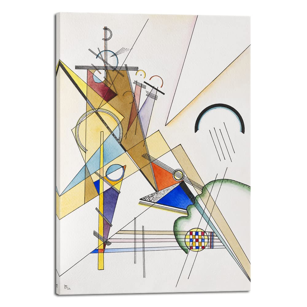 Wieco Art Framed Canvas Wall Art Composition VII, 1913 by Wassily Kandinsky Classic Abstract Famous Paintings Reproductions Canvas Wall Art for Home Decoration