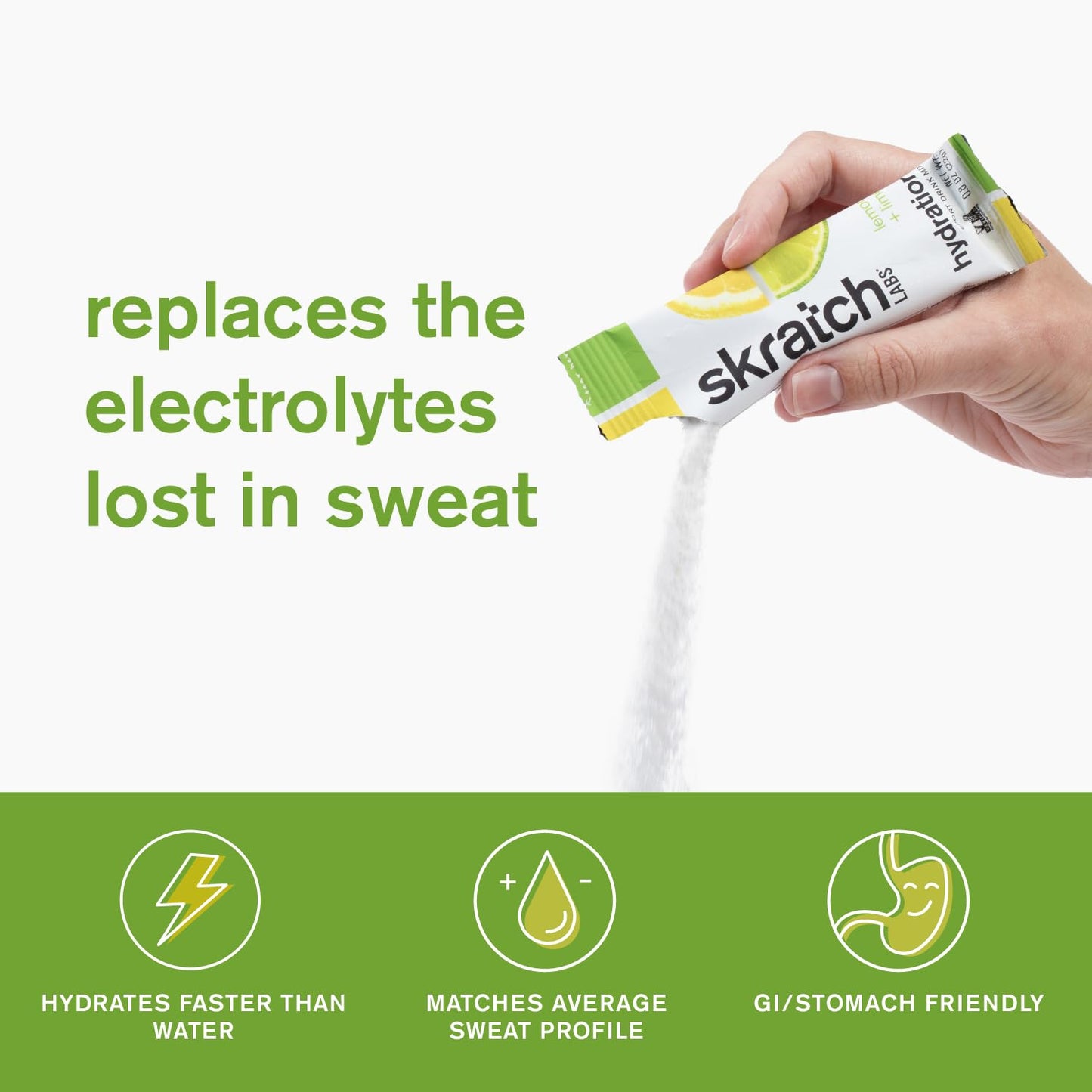 Skratch Labs | Hydration Packets Hydration Drink Mix, Lemon Lime (20ct)