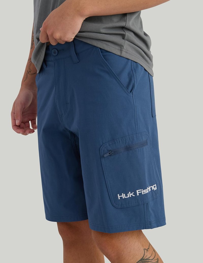 Huk Men's Next Level Quick-Drying Performance Fishing Shorts, Sargasso Sea-10.5", XL