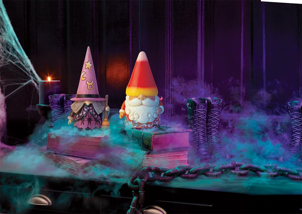 Enesco Jim Shore Heartwood Creek Halloween Witch Way Gnome Figurine, 6.5 Inch, Multicolor