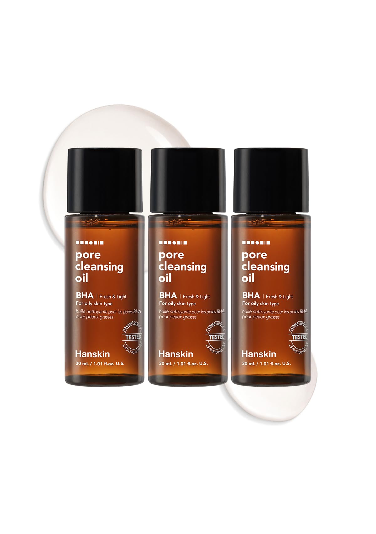 Hanskin BHA Pore Cleansing Oil, Gentle Blackhead Cleanser and Makeup Remover for Combination and Oily Skin, Korean Skincare [BHA/10.14 oz]