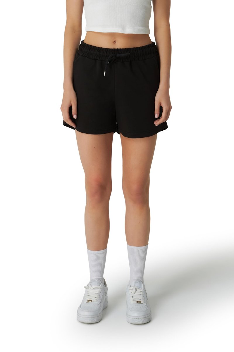 ROSS CAMP Womens Shorts - SweatShorts Workout Gym Shorts for Women Trendy Fashion Athletic Casual Summer Lounge Sweat Bermuda(Black, M)