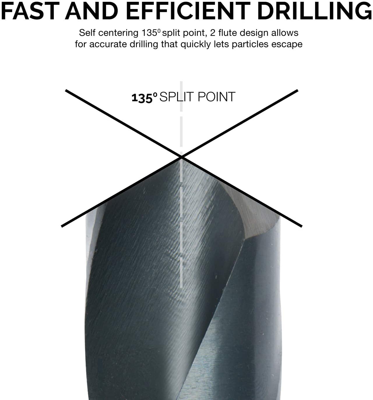 Hiltex 10005 HSS Silver and Deming Industrial Drill Bit Set (8 Pieces), 1/2" (1)