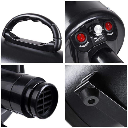 Gravitis 2800W Professional Pet Dryer - Quiet and Powerful Dog Grooming Tool with Adjustable Temperature, Multiple Nozzles, and Long Hose for Efficient Styling and Drying