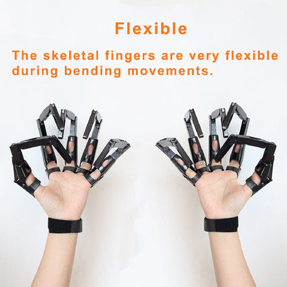 Thafikzi Halloween Gloves Wearable Skull Fingers Articulated Finger Extensions A Pair of Halloween Devil Claws Cosplay Ghost Hands Fit for All Finger Fake Fingers Can Be Flexibly Bent (Bone color)