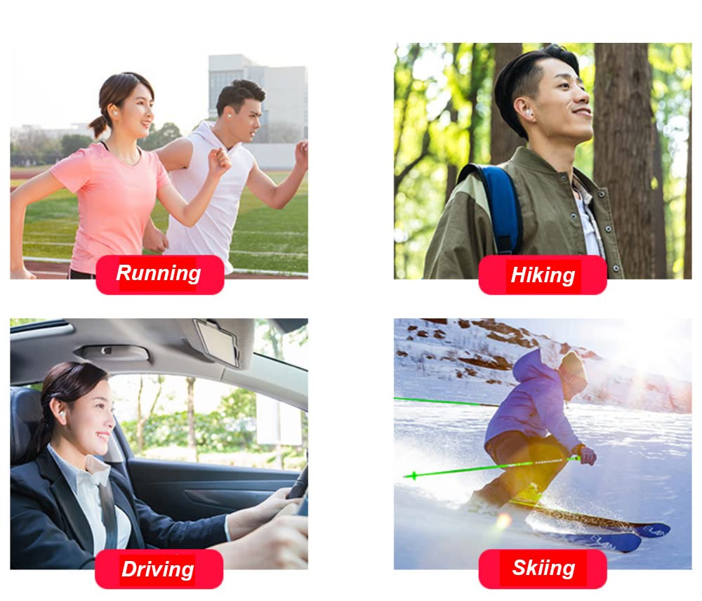 eleror Invisible Earbuds Bluetooth Mini Size, Wireless Earpiece Semi-in-Ear Ear Buds for Small Ear with Clear Sound, Comfortable Fit for Work, Home, Outworks