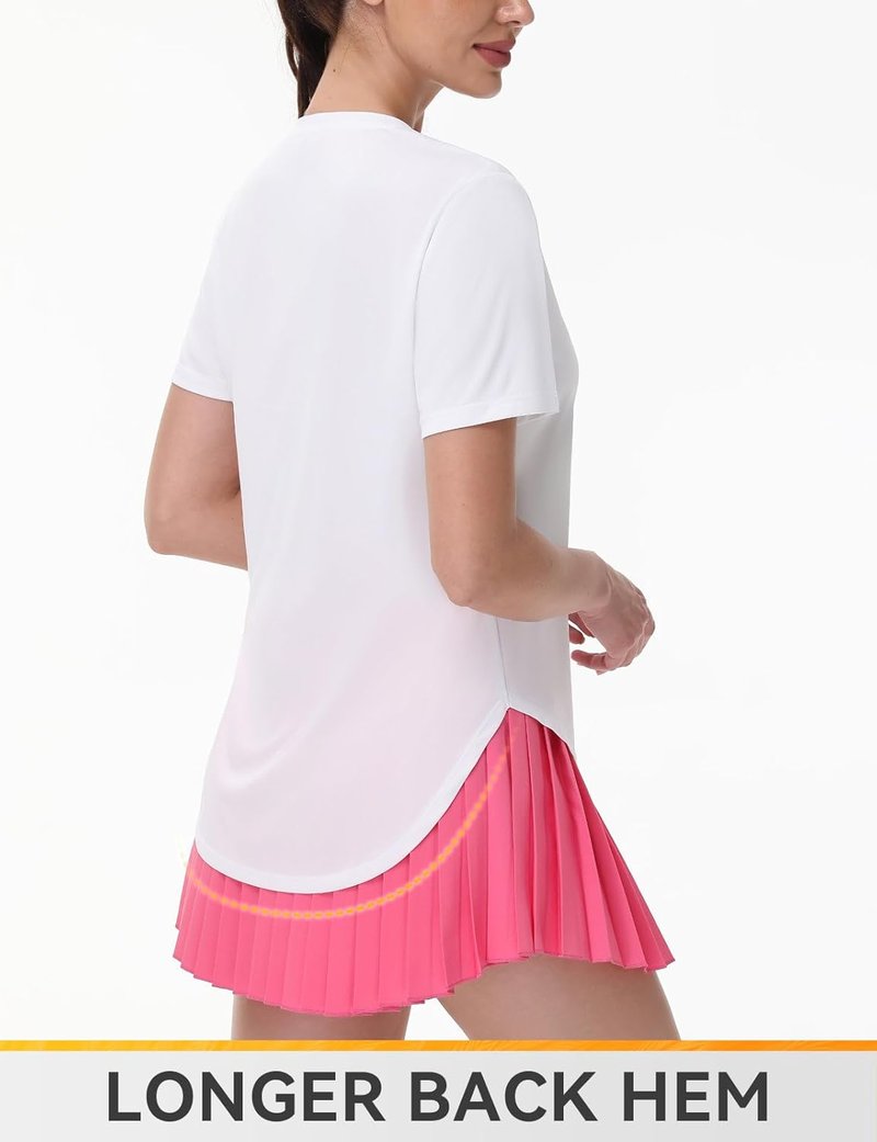 Women's SPF 50+ Short Sleeve Workout Shirts - Moisture-Wicking Quick Dry Athletic Tops | UPF Protection