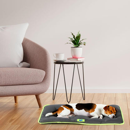 Ferplast Dog & Cat Mat - Washable Dog Bed - Waterproof & Scratchproof - Soft Mat for Cars, Kennels & Baskets - Jolly - 65 x 48 CM, SM, BLACK