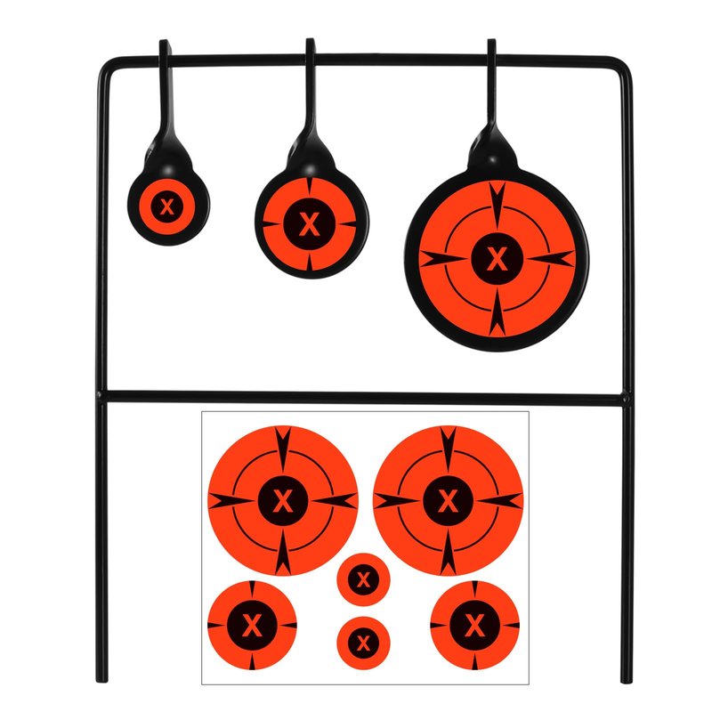 Highwild Triple Gong Spinner Target - Rated for .22 Rimfire Rifles and .22 Handguns - No Assembly Required