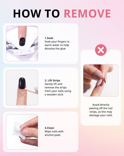 AIRSEE Semi Cured Gel Nail Strips Kit(Blood Moon)-Works with Any UV Nail Lamps Light,Halloween Long Lasting, Easy to Apply & Remove - Includes 20Pcs 2 Prep Pads, Nail File & Wooden Stick