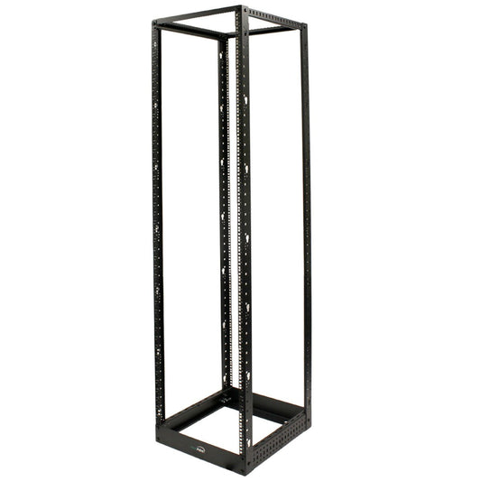 Navepoint 45U Professional 4-Post IT Open Frame Server Network Relay Rack 7 Feet Tall Black