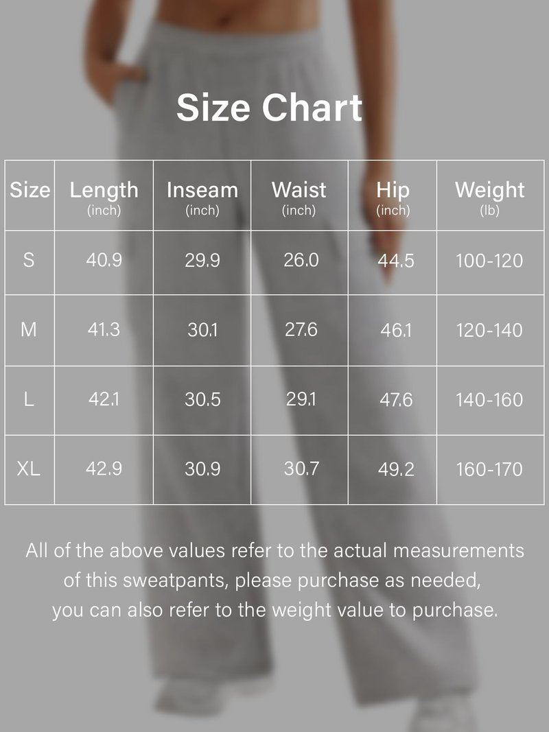 YEOREO Sweatpants Womens Cargo Pants Fleece Lined Wide Leg Joggers Baggy Drawstring Nairi Sweat Pants with Pockets Slate Gray M