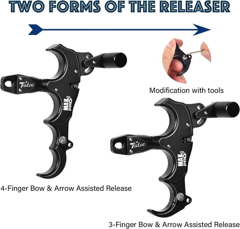Thumb Release for Compound Bow - 360° Rotatable Archery Release with 3/4 Finger Grip