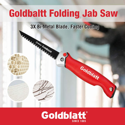 Goldblatt Folding Drywall Saw, Jab Saw, Hand Saws with Soft Grip Handle, Sheetrock Saws for Wallboard, Drywall, Plywood and PVC
