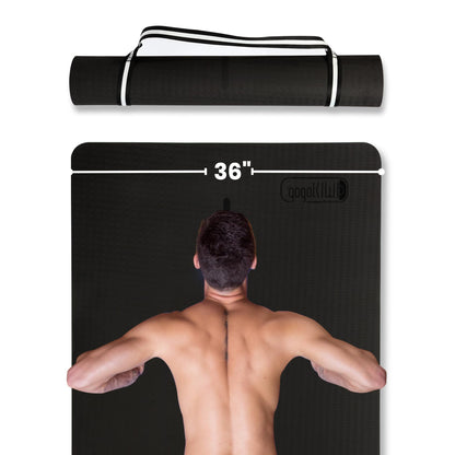 Gogokiwi Extra Wide Yoga Mat for Men Women (72"L x 36"W x 1/4" Thick) Non Slip Fitness & Exercise Mat with Alignment Marks for Yoga, Pilates, Floor Workouts