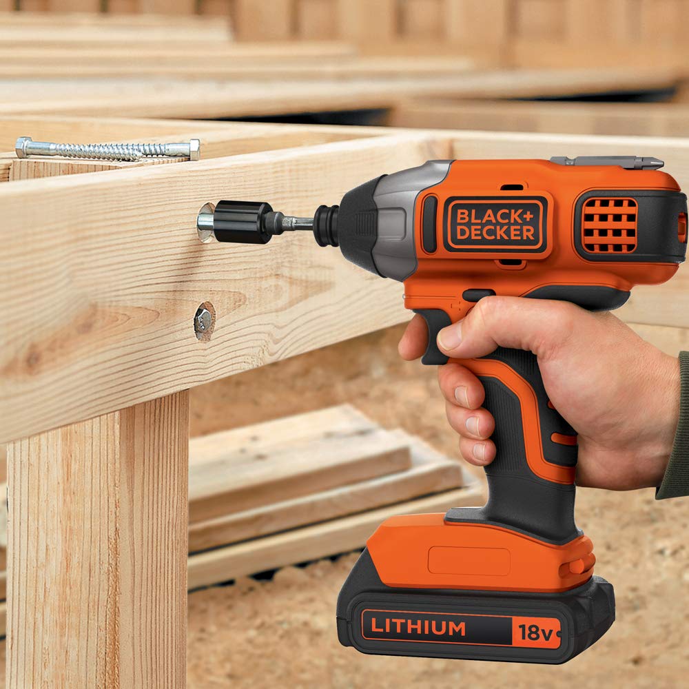 BLACK+DECKER 18V Cordless Impact Driver, Powerful 155Nm Torque for Heavy-Duty Screwdriving, Compact and Lightweight, No Battery or Charger Included, BDCIM18N-XJ