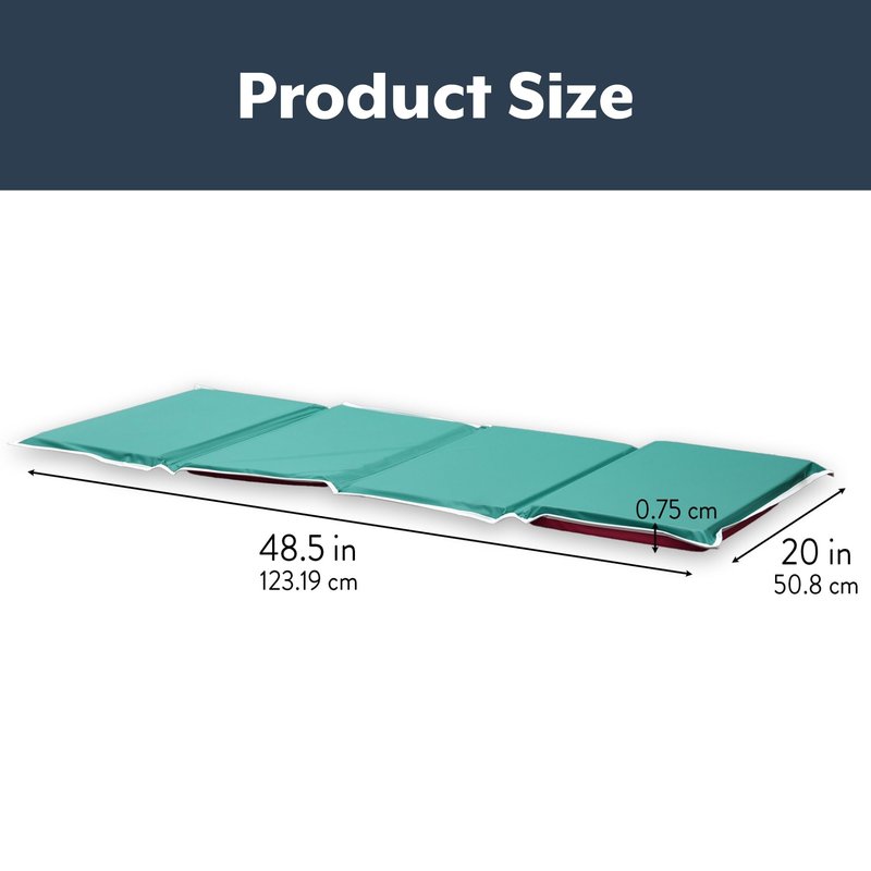 Children's Factory Toddler Nap Mats, Hand-Washable Soft Nap Mat with Pillow for Preschool and Daycare, Red and Green, Set of 10