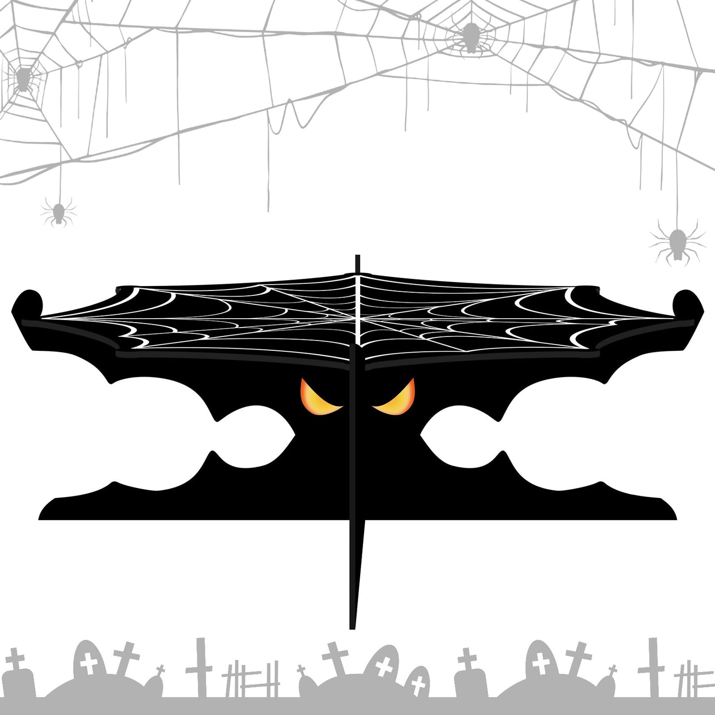 FRIDAY NIGHT 2 Pcs Halloween Cupcake Stand 1-Tier Spider Web Cardboard Dessert Holder Cake Serving Tray Birthday Party Supplies Decoration