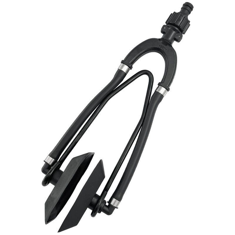 ISURE MARINE Universal Rectangular Dual Water Feed Outboard Motor Water Flusher Boat Ear Muff Engine Flusher for Marine Boat