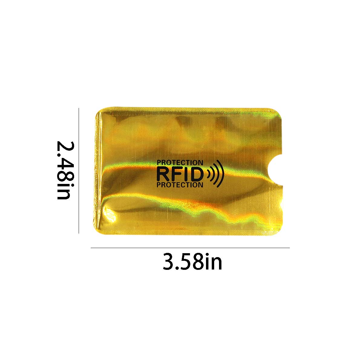 JUMISEE (60 Pack) Holographic RFID Blocking Sleeves, Card Holder Blocking Bank Anti thief Wallet Protect Case Credit Cards Case Safety Identity Theft Prevention