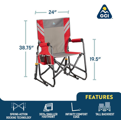 GCI Outdoor Stowaway Rocker - Navy Topo