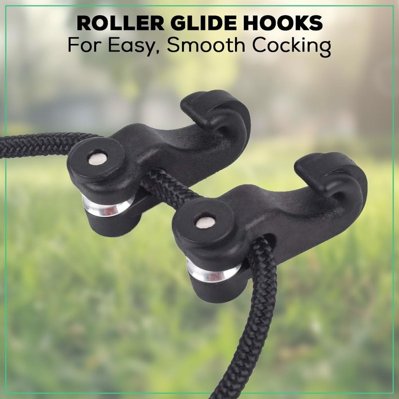 CenterPoint Rope Cocker 46-Inch - Universal Crossbow Cocking Aid with Roller Glide Hooks Reduces Draw Weight 50%