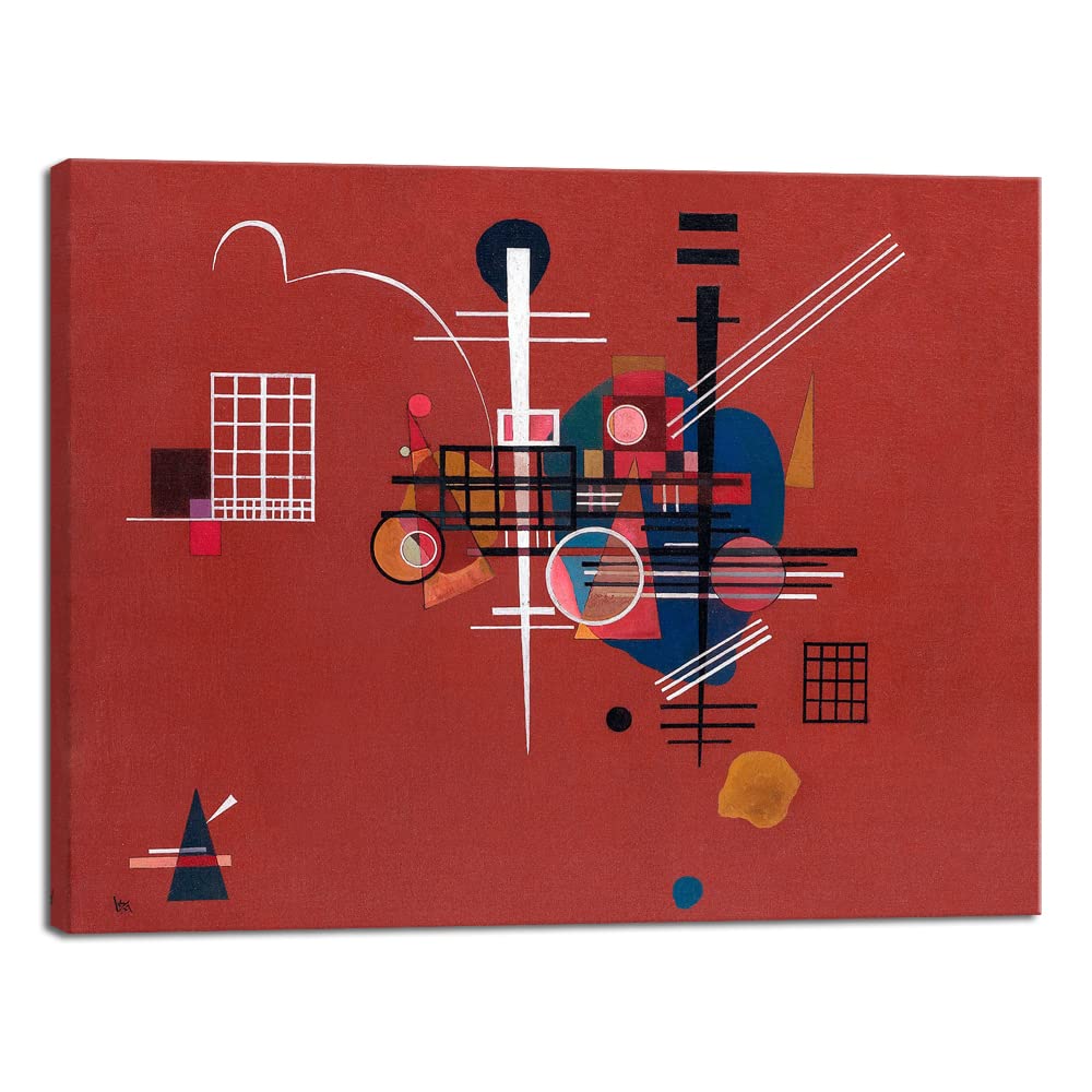 Wieco Art Framed Canvas Wall Art Composition VII, 1913 by Wassily Kandinsky Classic Abstract Famous Paintings Reproductions Canvas Wall Art for Home Decoration