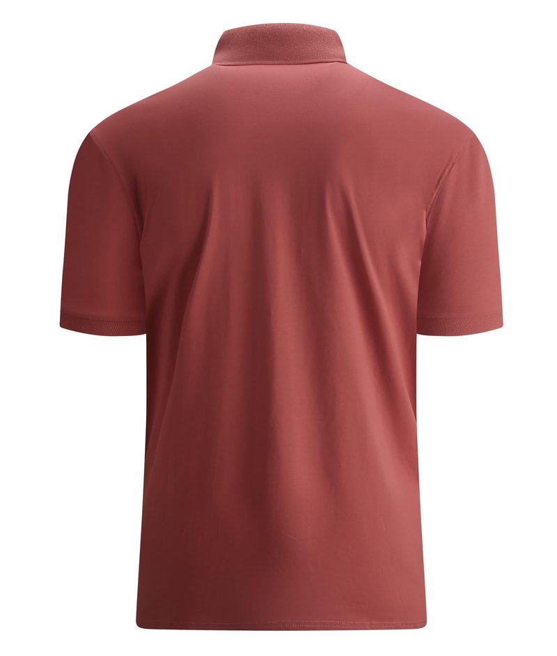 Alex Vando Mens Polo Shirts Short Sleeve Regular Fit Fashion Designed Shirt,Vermilion,XL