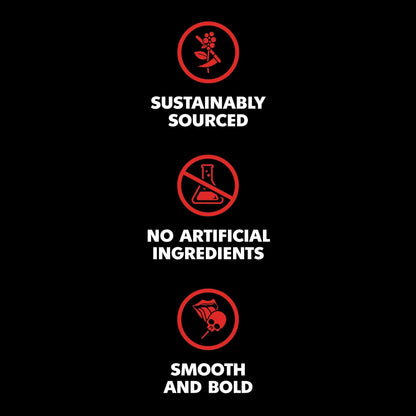 Death Wish Coffee Valhalla Java Dark Roast Ground Coffee, 12 Oz, Bold & Intense Blend of Arabica Robusta Beans, USDA Organic