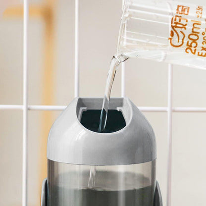 Pet Water Bottle [Grey, 500ml/18oz] Hanging Dog Water Dispenser Kennel Drinker Kettle Feeder BPA Free Cage Crate Hutch Puppy Cat Rabbit