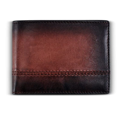 BULL GUARD Rfid Leather Wallet | The Respected Gentlemans Bifold Slim for Men | Travel Secure RFID Blocking | Mens Full Grain Leather Wallet with Removable ID Credit Card Holder