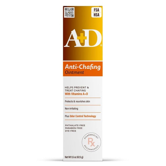 A+D Anti-Chafing Ointment - Protect & Treat Skin Irritation from Friction | 1.5 oz, Odor Control Technology
