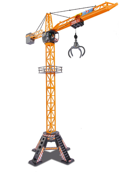 Dickie Toys Remote Control Crane Toy | Rotating Cabin with Working Winch & 250-degree Movement | Extensive Accessories | Height 120cm | Ages 3+