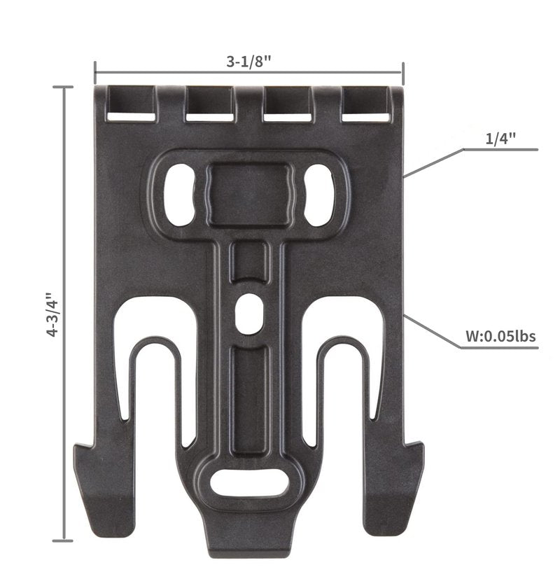 2 Pack QLS Kit, Quick Locking System Kit with Qls 19 and Qls22l for Quick Connect Drop Leg Holster Platform and Mid-Ride Universal Belt Loop Flex Adapte