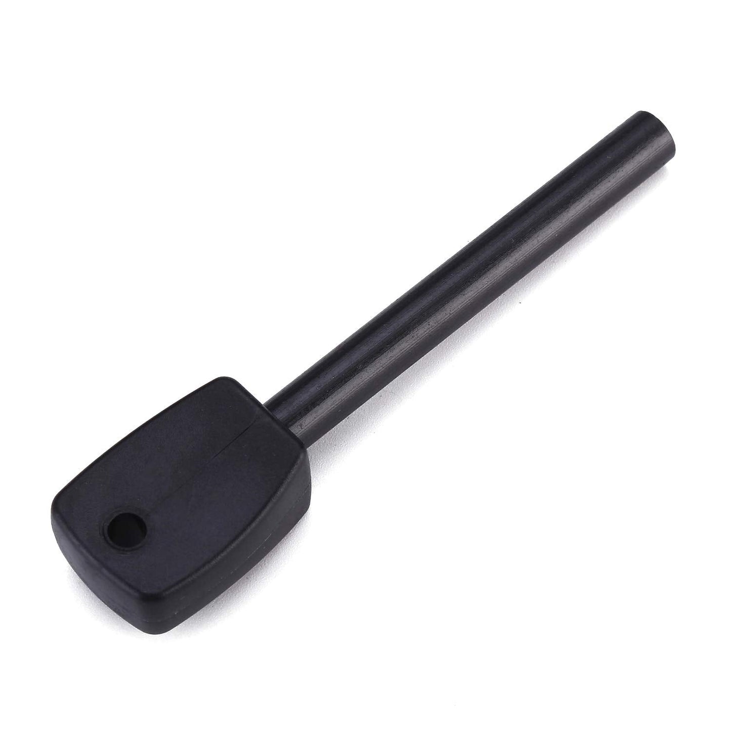 FOSTAR 3 PCS Tactical Ferro (Ferrocerium) Rods, Bushcraft Flint Fire Starter with Easy Grip Handle, 5/16 Inch Thick Waterproof Fire Steel Magnesium Camping Tool Kit (Black)