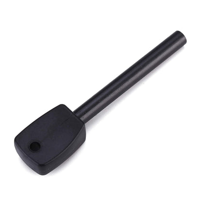 FOSTAR 3 PCS Tactical Ferro (Ferrocerium) Rods, Bushcraft Flint Fire Starter with Easy Grip Handle, 5/16 Inch Thick Waterproof Fire Steel Magnesium Camping Tool Kit (Black)