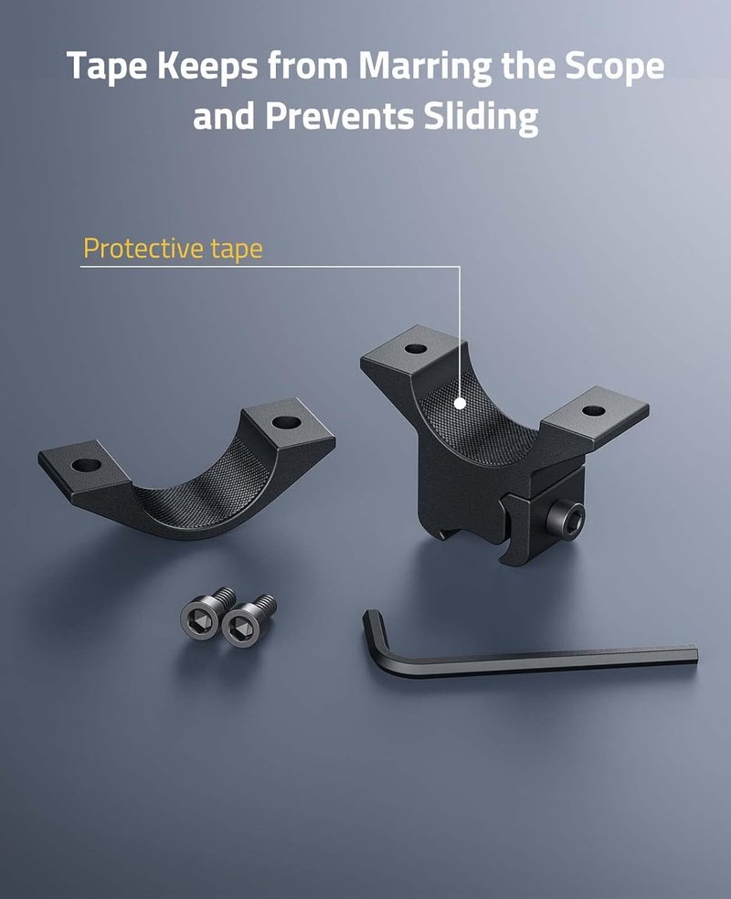 CVLIFE 1 Inch Scope Rings - Durable Scope Mount for Dovetail & Picatinny Rails | 2-Pack