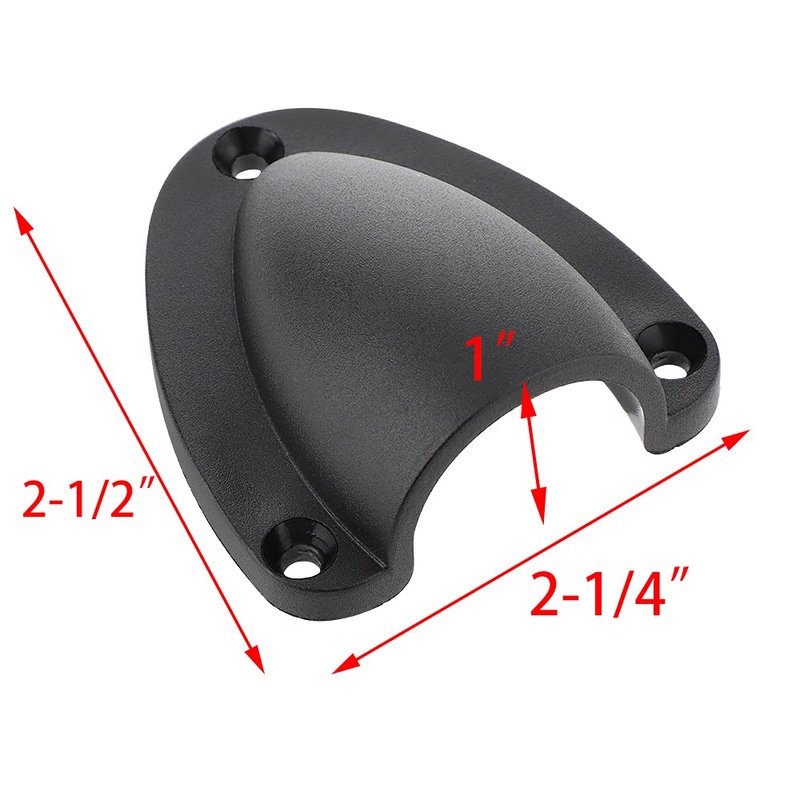 VTurboWay 4 Pcs Nylon 2-1/2" Marine Wire Cable Vent Cover, Clamshell Vent for Boat, Smooth Edge Thickness 1/8", Wire Vent Cover, Clamshell Vent, Free Installation Screws