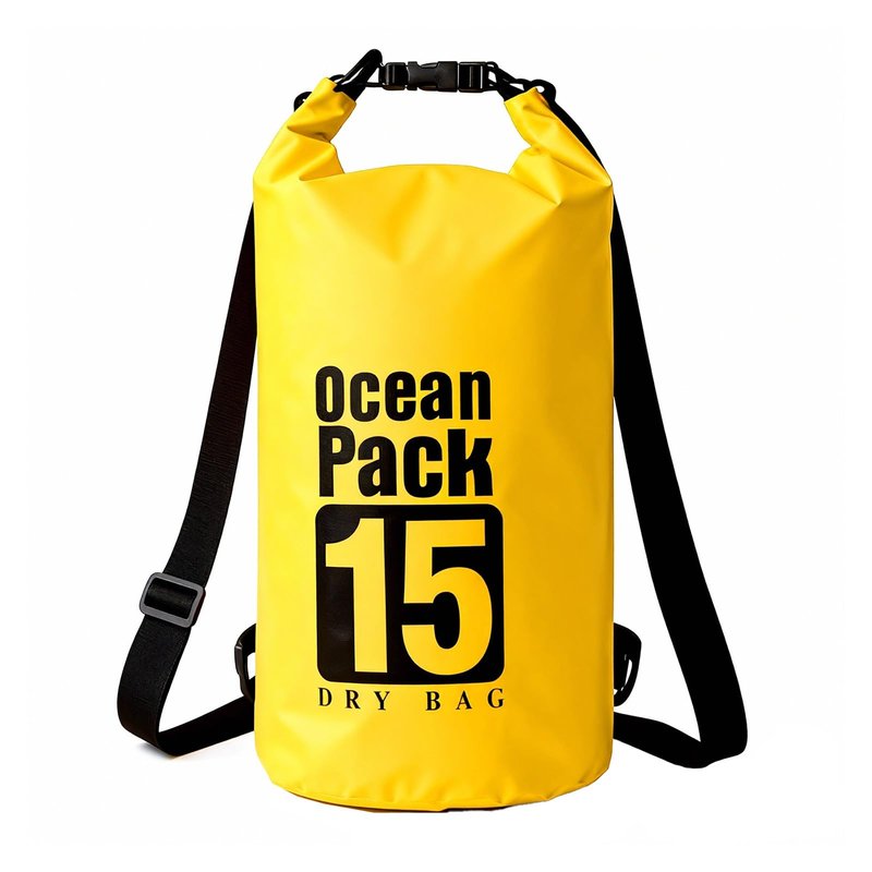 LTMGL Floating Waterproof Dry Bag 5L/10L/15L/20L, Roll Top Sack for Kayaking,Floating, Swimming, Camping, Hiking, Beach, Fishing, Diving Heavy Duty Straps (Multiple Colors Available) (YELLOW, 10L)