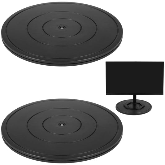 Vestamore 2 Pcs Swivel Bases, Heavy Duty Plastic, Steel Ball Bearings with Rotating Swivel Stands, Lazy Susans, 16 Turntable, Double-Sided Rotating Flat Stands for Arts, Crafts, Monitor, Tv