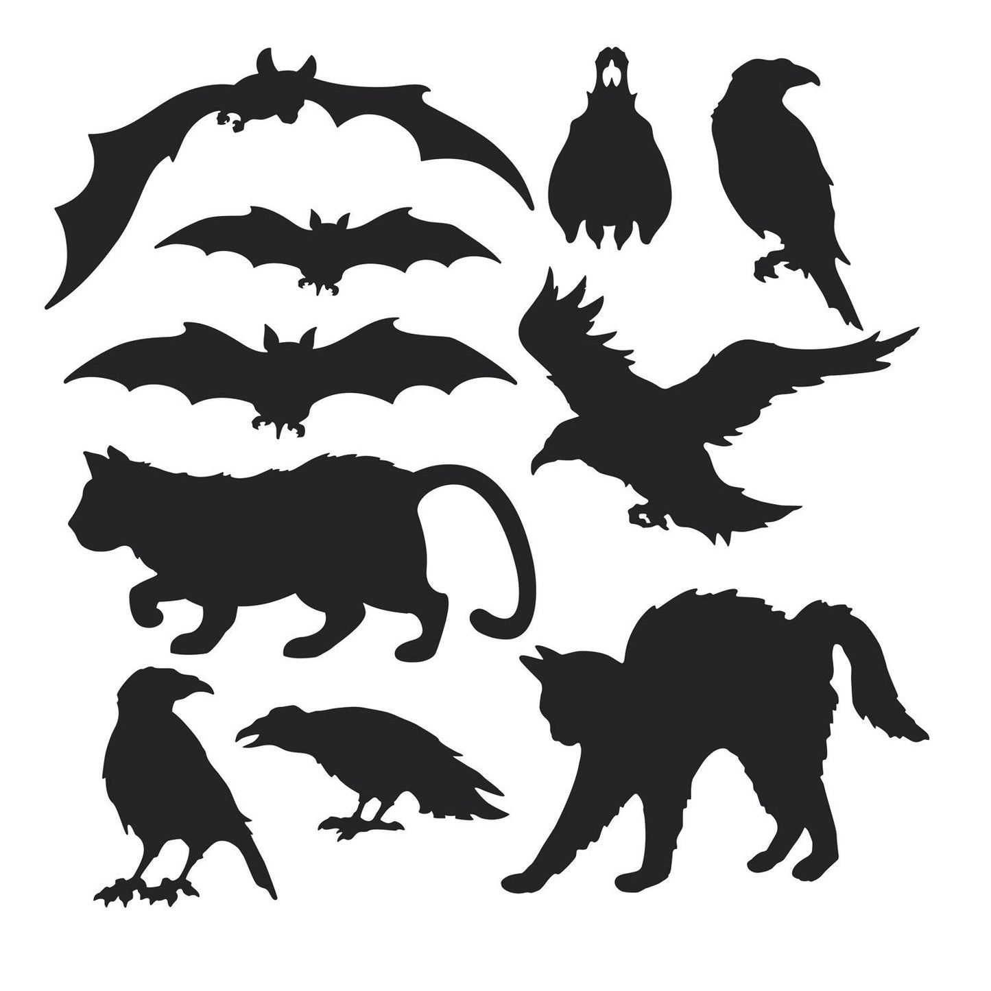 Beistle 01019 Halloween Silhouettes, 12.50 inch, Black