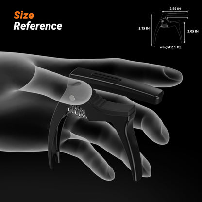 Guitar Capo,TANMUS 3in1 Zinc Metal Capo for Acoustic and Electric Guitars (with Pick Holder and 4Picks),Ukulele,Mandolin,Banjo,Guitar Accessories