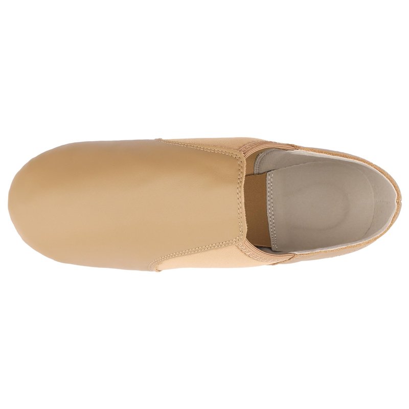 Linodes (Tent Leather Upper Jazz Shoe Slip-on for Women and Men's Dance Shoes Brown 8M