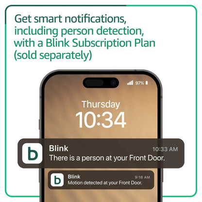 Blink Video Doorbell (newest model) – Head-to-toe HD view, two-year battery life, and simple setup. Sync Module Core included – System (Black)
