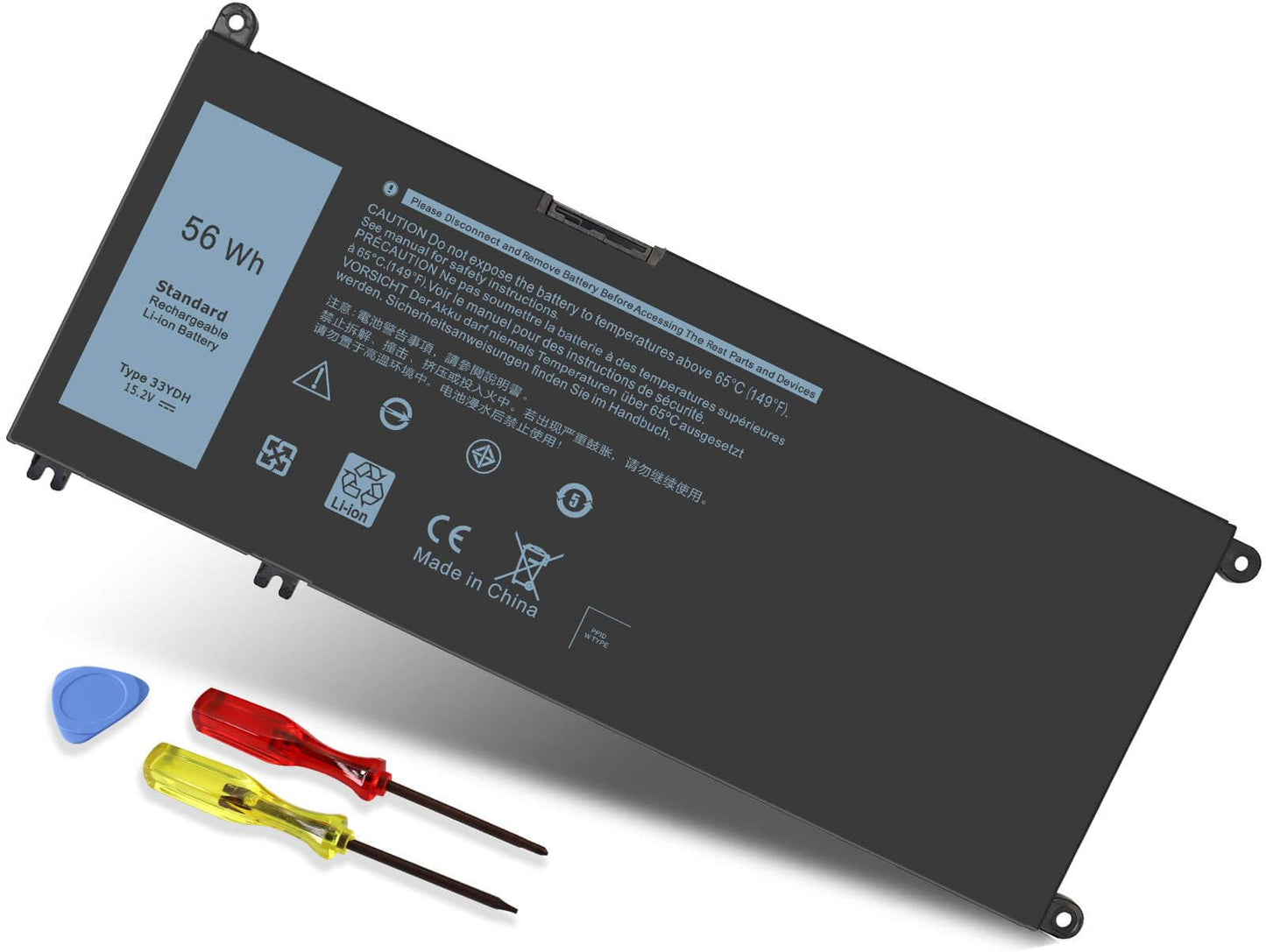 DMKAOLLK 56WH 33YDH Laptop Battery for Dell Inspiron 17 7000 7778 7779 7786 7773 15 7577 G3 3579 3779 G5 5587 G7 7588 Latitude 13 3380 14 3490 15 3590 3580 PVHT1 P30E 81PF3 081PF3 12 Months Warranty
