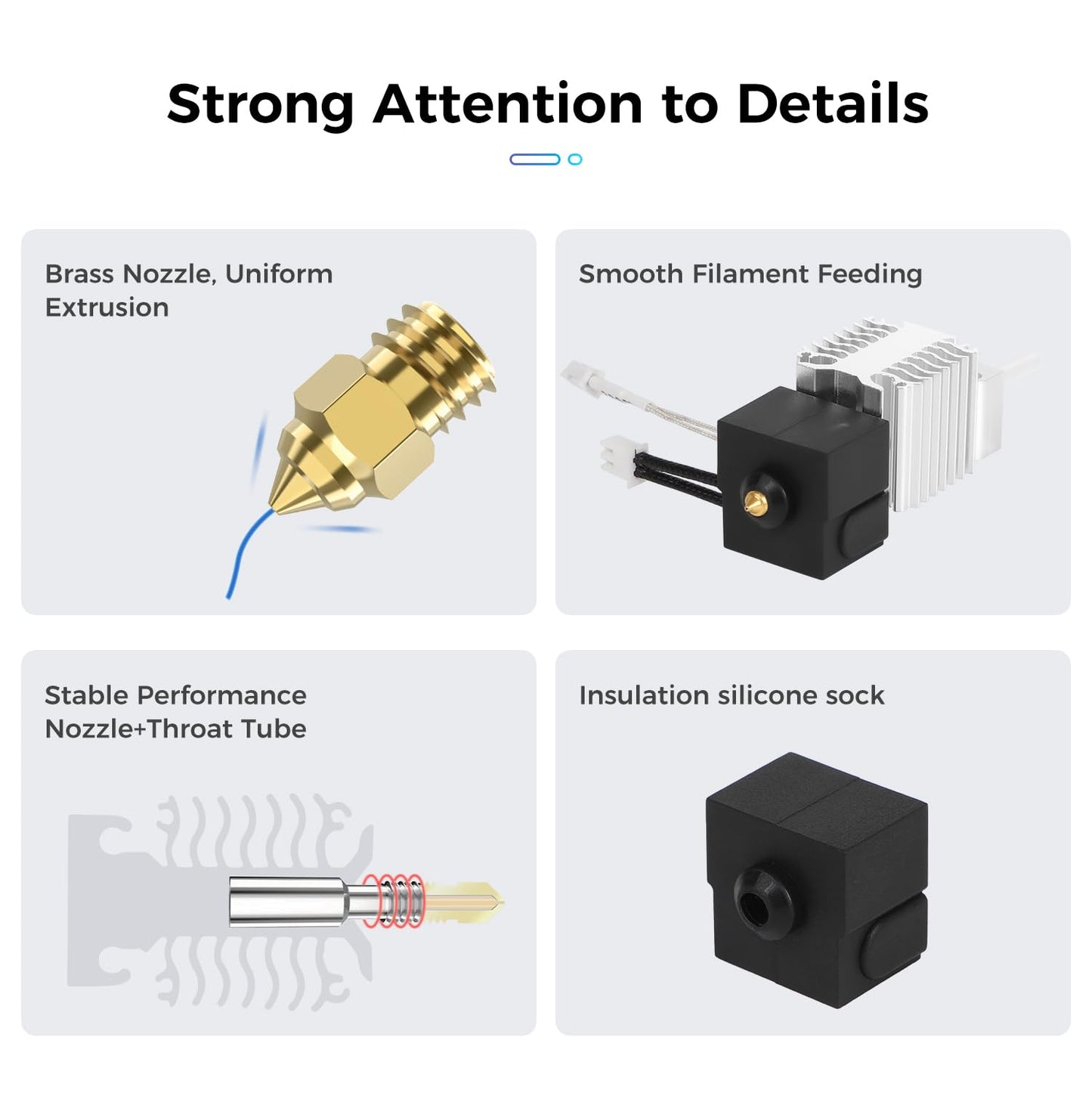 Creality Official Ender 3 V3 SE Hotend Kit, Original Ender 3 V3 SE Extruder Hotend Heater Block Set Assembled Print Head Kit 24V 3D Printer Accessories Replacement Kit