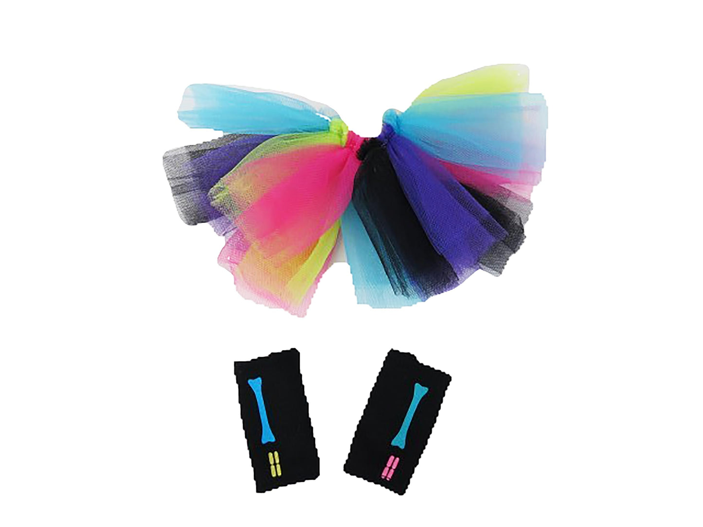 American Fashion World Electric Neon Skeleton Halloween Costume for 18-inch Dolls| Premium Quality & Trendy Design | Dolls Clothes | Outfit Fashions for Dolls for Popular Brands