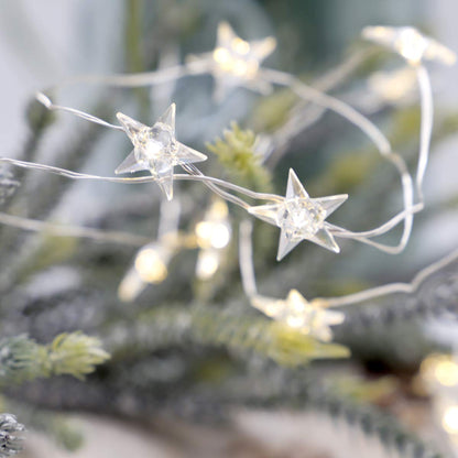 Christmas Fairy Lights 10FT 40LED Star Lights for Bedroom Indoor Battery Operated with Remote Twinkle Twinkle Little Star for Birthday Party Wedding Christmas Home Decoration