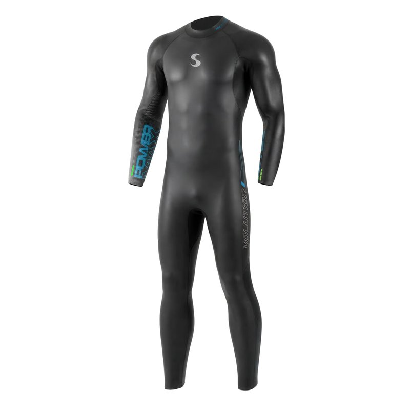 Synergy Triathlon Wetsuit 3/2mm - Volution Full Sleeve Smoothskin Neoprene for Open Water Swimming (Men 25, Men's L1)
