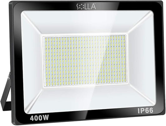 400W LED Stadium Flood Light Outdoor, 2140W Equivalent, 32000LM Super Bright Outdoor Security Lights, IP66 Waterproof, 6000K Daylight White, Commercial Lighting for Sports Fields and Counts